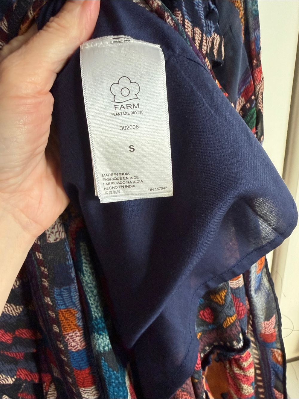 FARM Rio Blue Multi-Print Long Sleeve Maxi Dress - Picture 14 of 16